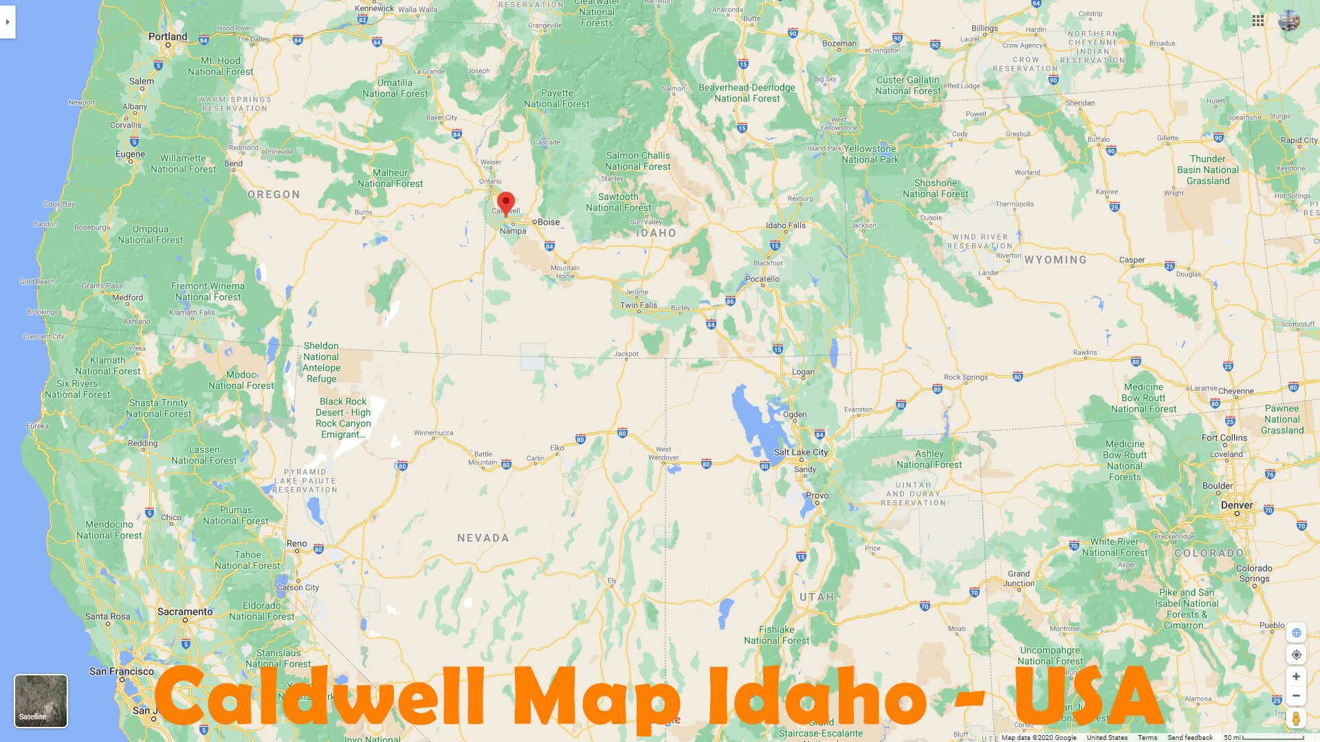 Caldwell Map Idaho   USA